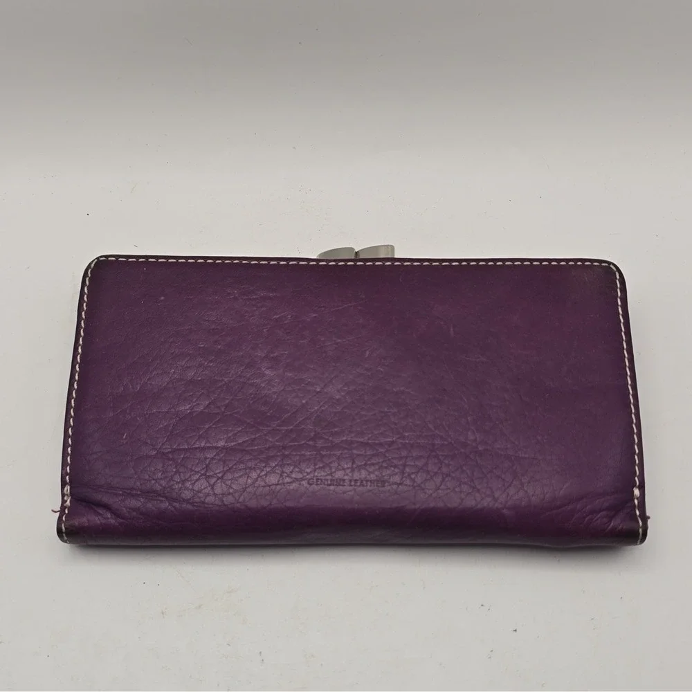 Women's Purple Solid Folding Wallet with Credit Card Feature for Women